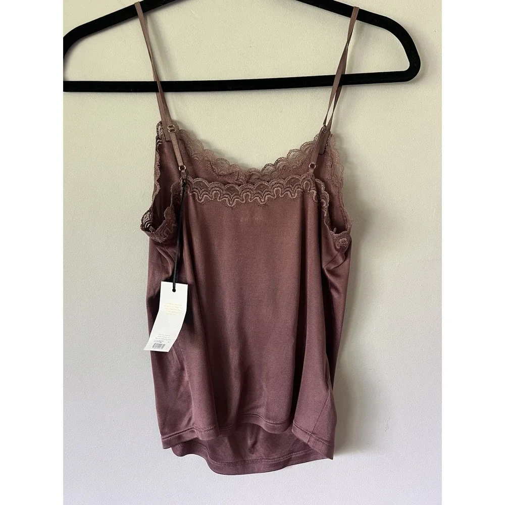 Uwila Warrior Soft Silk Lace Camisole in Toffee Size XS NWT Romantic